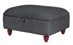 Heart of House - Windsor - Fabric Storage Footstool - Charcoal